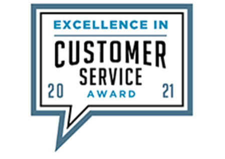 Excellence In Customer Service 2021 award