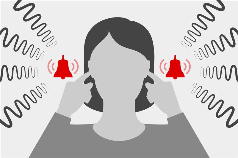 Woman blocking the noise from her ears